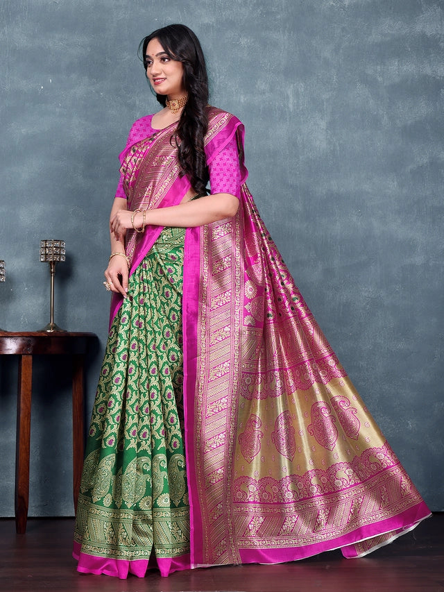 Prints Printed Daily Wear Georgette Saree (Peach)