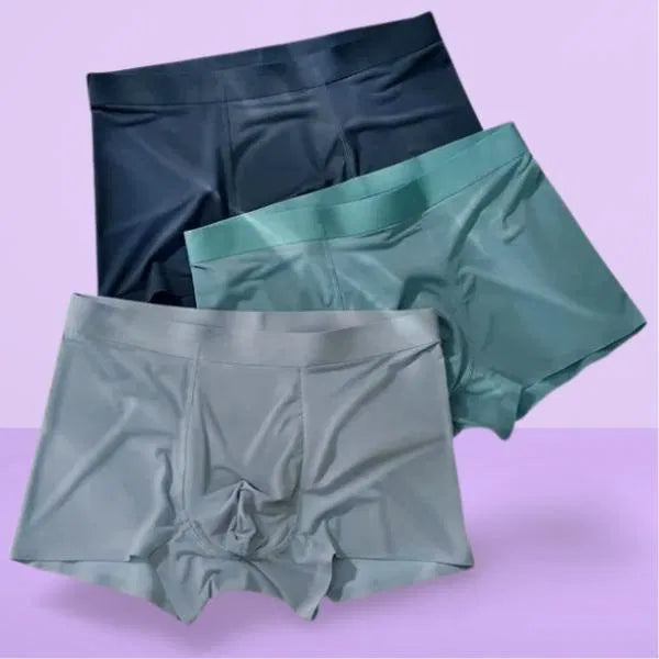 Men's Ice Silk Briefs Boxers (Pack of 3)..